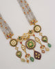 gold polki enamel and multi-gemstone indian necklace for women