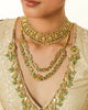 gold and polki multi-layered necklace for women