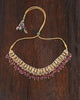 gold polki and tourmaline indian wedding necklace