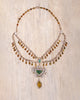 gold emerald tourmaline and diamond necklace for women